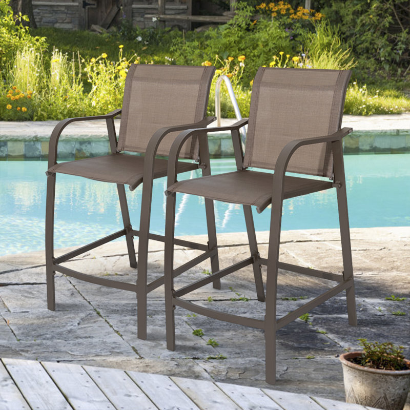 Ebern Designs Pottstown Counter Height 27.5" Patio Bar Stool & Reviews